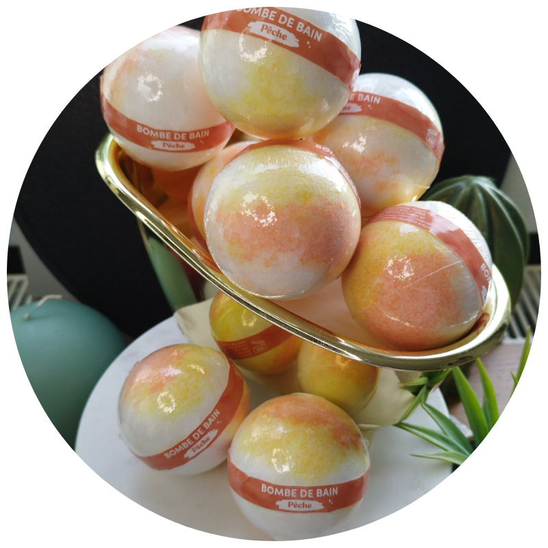 Bombe de Bain 125g – Pêche 🍑 - Oh ! My Bath