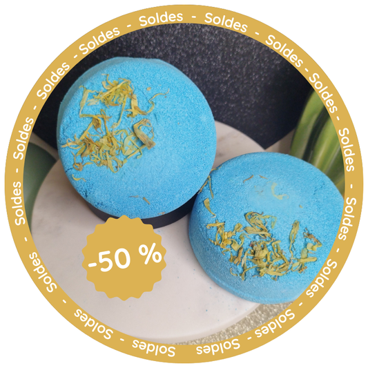 Galet de Bain 200g – Camomille, Sauge et Vanille 🌼🌿