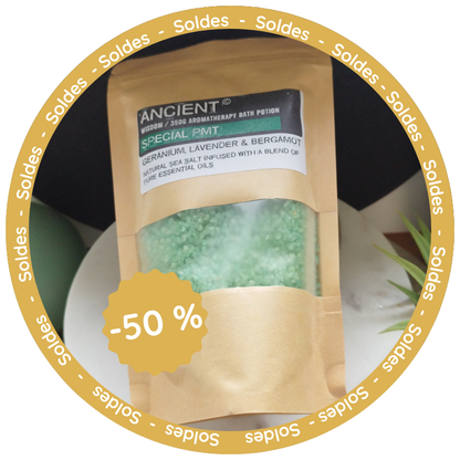 Sels de bain 350g - Géranium, Lavande et Bergamote - Bien-être 🌸💜